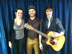Jean Rohe, Liam Robinson (her longtime musical partner) and Matt Nakoa (Photo: Michael Kornfeld)