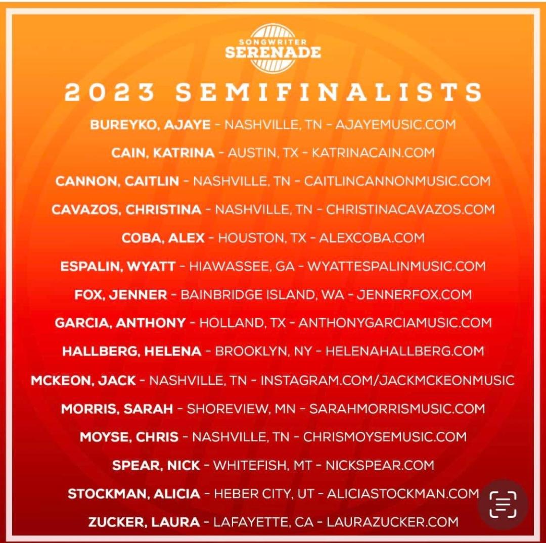 You are currently viewing Semifinalists Named in 2023 Songwriter Serenade Competition