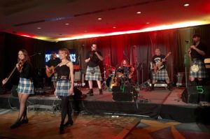 Tartan Terrors showcase their talents at the New York Hilton (iPhone Photo: Michael Kornfeld)