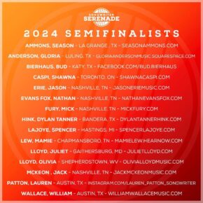 Read more about the article Semifinalists Named in 2024 Songwriter Serenade Competition
